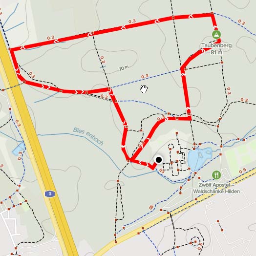 Radstrecke 5,6 km