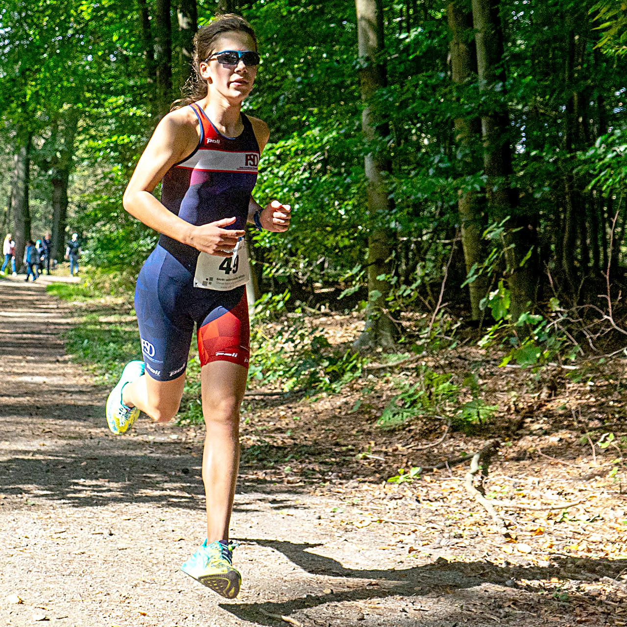 Triathletin beim Laufen